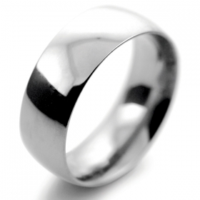 Court Traditional Heavy - 8mm Platinum Wedding Ring 
